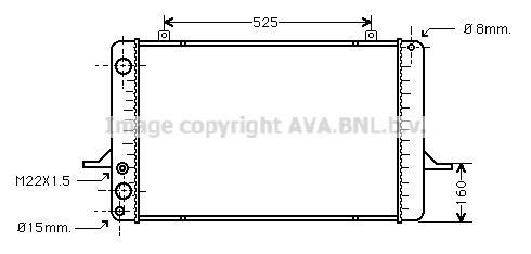 Radiateur moteur (Radiateur de refroidissement) AVA Deutschland GmbH FD2035