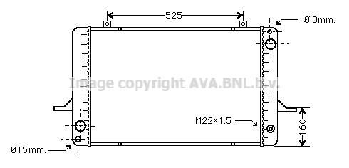 Radiateur moteur (Radiateur de refroidissement) AVA Deutschland GmbH FD2036