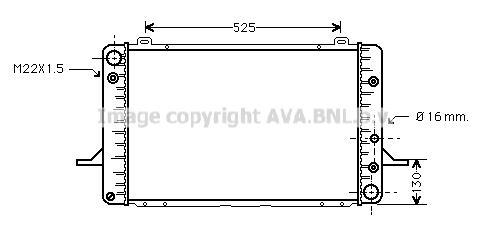 Radiateur moteur (Radiateur de refroidissement) AVA Deutschland GmbH FD2051
