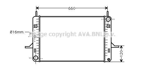 Radiateur moteur (Radiateur de refroidissement) AVA Deutschland GmbH FD2060