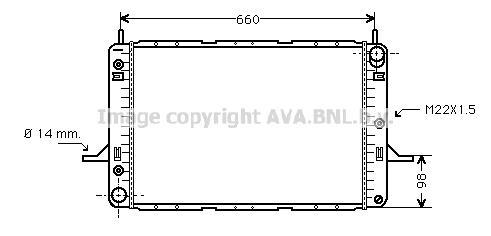 Radiateur moteur (Radiateur de refroidissement) AVA Deutschland GmbH FD2062