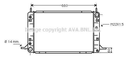 Radiateur moteur (Radiateur de refroidissement) AVA Deutschland GmbH FD2113
