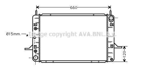 Radiateur moteur (Radiateur de refroidissement) AVA Deutschland GmbH FD2124