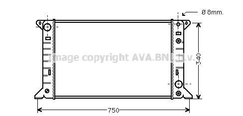 Radiateur moteur (Radiateur de refroidissement) AVA Deutschland GmbH FD2141