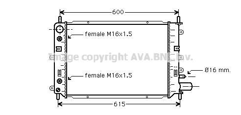 Radiateur moteur (Radiateur de refroidissement) AVA Deutschland GmbH FD2153