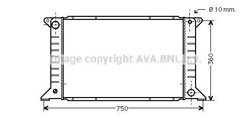 Radiateur moteur (Radiateur de refroidissement) AVA Deutschland GmbH FD2168