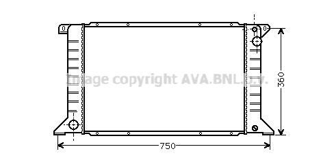 Radiateur moteur (Radiateur de refroidissement) AVA Deutschland GmbH FD2170