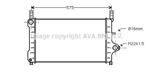 Radiateur moteur (Radiateur de refroidissement) AVA Deutschland GmbH FD2172