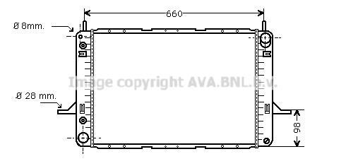 Radiateur moteur (Radiateur de refroidissement) AVA Deutschland GmbH FD2195