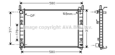 Radiateur moteur (Radiateur de refroidissement) AVA Deutschland GmbH FD2326