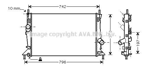 Radiateur moteur (Radiateur de refroidissement) AVA Deutschland GmbH FD2369
