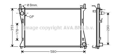Radiateur moteur (Radiateur de refroidissement) AVA Deutschland GmbH FD2400