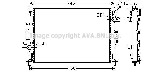 Radiateur moteur (Radiateur de refroidissement) AVA Deutschland GmbH FD2422