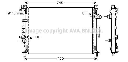 Radiateur moteur (Radiateur de refroidissement) AVA Deutschland GmbH FD2423