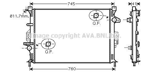 Radiateur moteur (Radiateur de refroidissement) AVA Deutschland GmbH FD2424