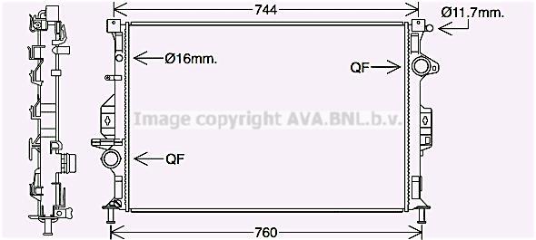 Radiateur moteur (Radiateur de refroidissement) AVA Deutschland GmbH ref. FD2425