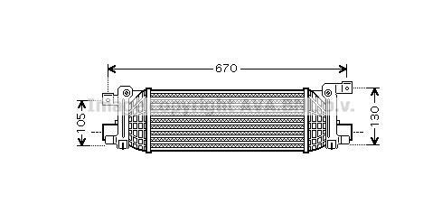 Intercooler, échangeur (Refroidisseur d'air) AVA Deutschland GmbH FD4401