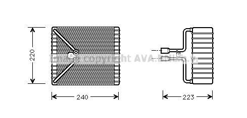 Evaporateur climatisation AVA Deutschland GmbH ref. FDV273