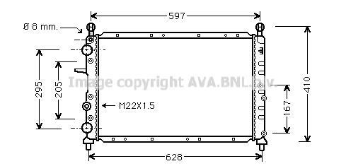 Radiateur moteur (Radiateur de refroidissement) AVA Deutschland GmbH ref. FT2095