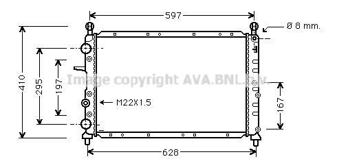 Radiateur moteur (Radiateur de refroidissement) AVA Deutschland GmbH FT2099