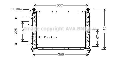Radiateur moteur (Radiateur de refroidissement) AVA Deutschland GmbH FT2109