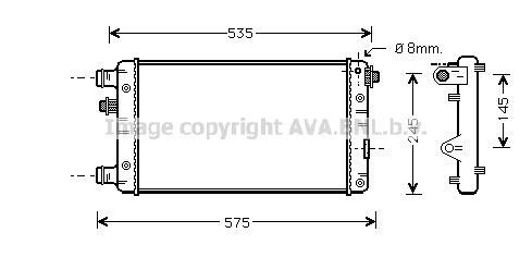 Radiateur moteur (Radiateur de refroidissement) AVA Deutschland GmbH FT2239