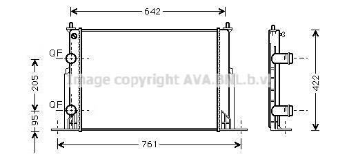Radiateur moteur (Radiateur de refroidissement) AVA Deutschland GmbH FT2244