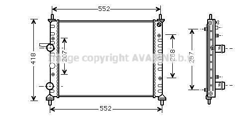 Radiateur moteur (Radiateur de refroidissement) AVA Deutschland GmbH FT2249