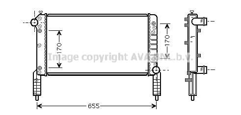 Radiateur moteur (Radiateur de refroidissement) AVA Deutschland GmbH FT2263