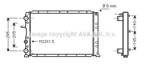 Radiateur moteur (Radiateur de refroidissement) AVA Deutschland GmbH FT2288