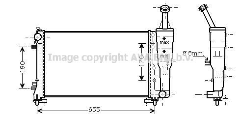 Radiateur moteur (Radiateur de refroidissement) AVA Deutschland GmbH FT2308