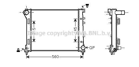 Radiateur moteur (Radiateur de refroidissement) AVA Deutschland GmbH FT2346