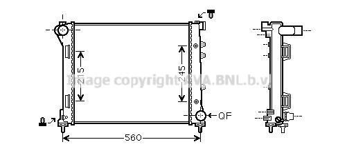 Radiateur moteur (Radiateur de refroidissement) AVA Deutschland GmbH FT2387