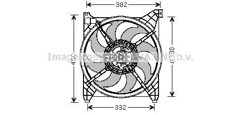 Ventilateur de refroidissement du moteur (Motoventilateur) AVA Deutschland GmbH HY7505