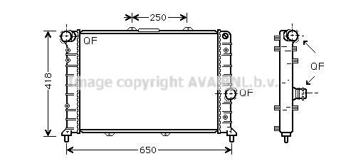 Radiateur moteur (Radiateur de refroidissement) AVA Deutschland GmbH ref. LC2079