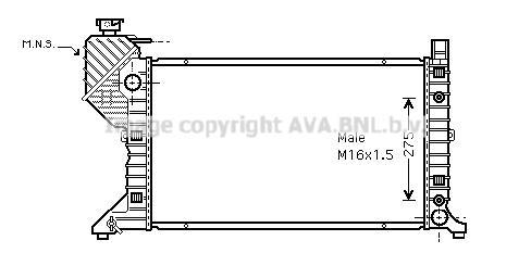 Radiateur moteur (Radiateur de refroidissement) AVA Deutschland GmbH ref. MS2182