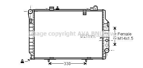 Radiateur moteur (Radiateur de refroidissement) AVA Deutschland GmbH MS2203