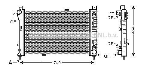 Radiateur moteur (Radiateur de refroidissement) AVA Deutschland GmbH ref. MS2286