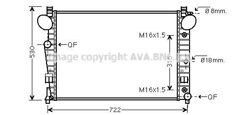Radiateur moteur (Radiateur de refroidissement) AVA Deutschland GmbH MS2301