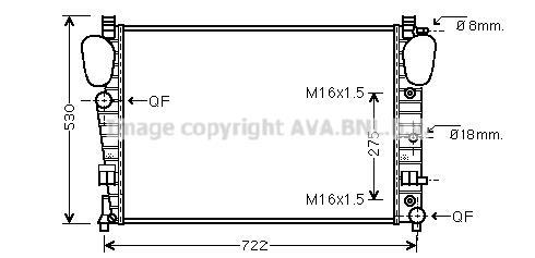 Radiateur moteur (Radiateur de refroidissement) AVA Deutschland GmbH MS2306