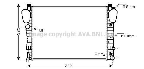 Radiateur moteur (Radiateur de refroidissement) AVA Deutschland GmbH MS2309