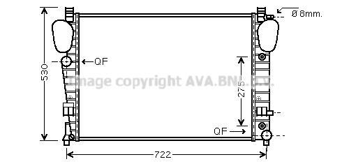 Radiateur moteur (Radiateur de refroidissement) AVA Deutschland GmbH MS2334