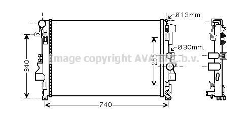 Radiateur moteur (Radiateur de refroidissement) AVA Deutschland GmbH MS2356