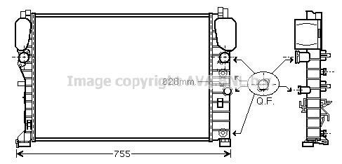 Radiateur moteur (Radiateur de refroidissement) AVA Deutschland GmbH MS2394