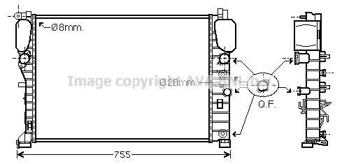 Radiateur moteur (Radiateur de refroidissement) AVA Deutschland GmbH MS2449