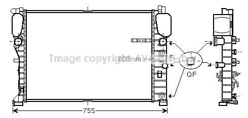 Radiateur moteur (Radiateur de refroidissement) AVA Deutschland GmbH MS2459