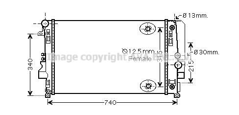 Radiateur moteur (Radiateur de refroidissement) AVA Deutschland GmbH MS2460