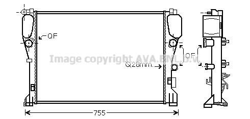 Radiateur moteur (Radiateur de refroidissement) AVA Deutschland GmbH MS2468