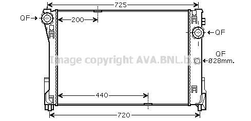 Radiateur moteur (Radiateur de refroidissement) AVA Deutschland GmbH MS2474