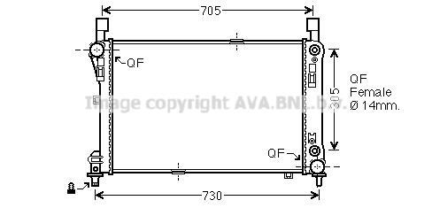 Radiateur moteur (Radiateur de refroidissement) AVA Deutschland GmbH MS2478